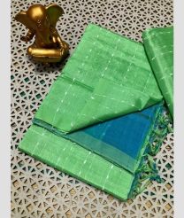 light blue colour mangalagiri pattu sarees with All over Lines design