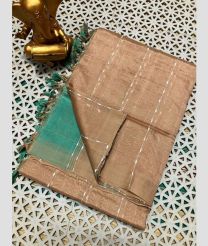 light brown colour mangalagiri pattu sarees with All over Lines design