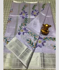 light violet colour mangalagiri pattu sarees with All over design