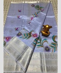 light blue colour mangalagiri pattu sarees with All over design