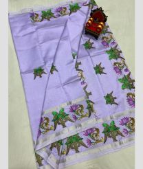 light blue colour mangalagiri pattu sarees with All over Printed design