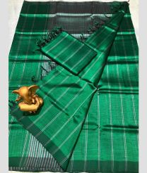 green colour mangalagiri pattu sarees with All over Lines design