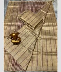 gray colour mangalagiri pattu sarees with All over Lines design