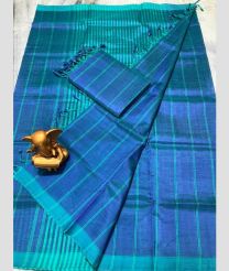 blue colour mangalagiri pattu sarees with All over Lines design