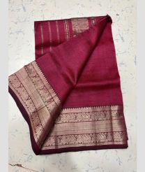 purple colour mangalagiri pattu sarees with Kanchi Border design