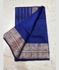 blue colour mangalagiri pattu sarees with Kanchi Border design