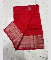 magenta red colour mangalagiri pattu sarees with Kanchi Border design