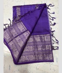blue colour mangalagiri pattu sarees with Kanchi Border design