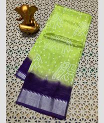 light green colour mangalagiri pattu sarees with All over design