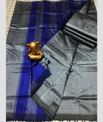 gray colour mangalagiri pattu sarees with All over Lines design