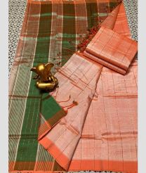brown colour mangalagiri pattu sarees with All over Lines design