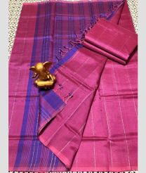 magenta colour mangalagiri pattu sarees with All over Lines design