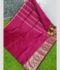 magenta colour mangalagiri pattu sarees with Kanchi Border design