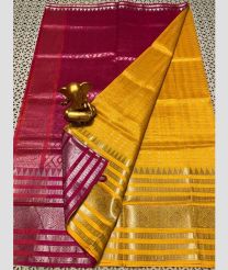 magenta and olive colour mangalagiri pattu sarees with Kanchi Border design