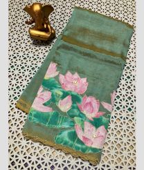 gray colour mangalagiri pattu sarees with Plain design