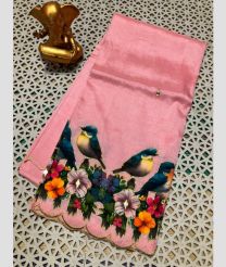 pink colour mangalagiri pattu sarees with Plain design