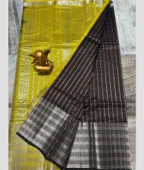 charcoal and olive colour mangalagiri pattu sarees with Kanchi Border design