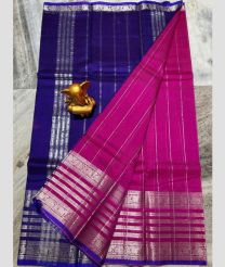 violet and purple colour mangalagiri pattu sarees with Kanchi Border design