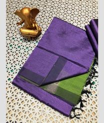 purple colour mangalagiri pattu sarees with Plain design