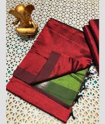 magenta colour mangalagiri pattu sarees with Plain design