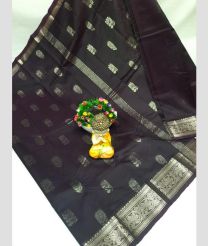 charcoal colour mangalagiri pattu sarees with Kanchi Border design