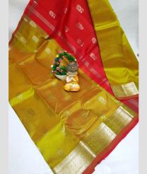 olive and magenta colour mangalagiri pattu sarees with Kanchi Border design
