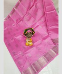 pink colour mangalagiri pattu sarees with Kanchi Border design