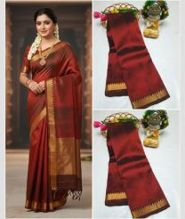 maroon colour mangalagiri pattu sarees with Kanchi Border design