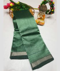 olive green colour mangalagiri pattu sarees with Kanchi Border design