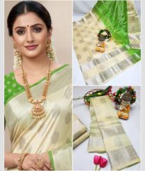 gray colour mangalagiri pattu sarees with Kanchi Border design
