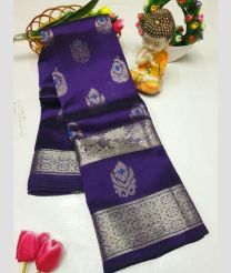 violet colour mangalagiri pattu sarees with Kanchi Border design