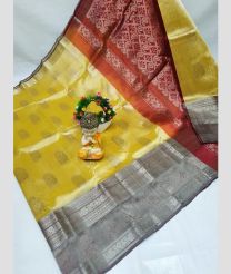 olive green colour mangalagiri pattu sarees with Kanchi Border design