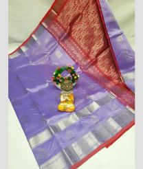 violet and brown colour mangalagiri pattu sarees with Kanchi Border design