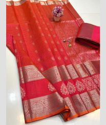 magenta colour mangalagiri pattu sarees with All over Buttas design