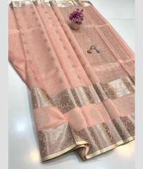 pink colour mangalagiri pattu sarees with All over Buttas design