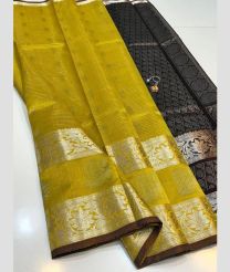 olive and charcoal colour mangalagiri pattu sarees with All over Buttas design