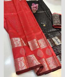 magenta and charcoal colour mangalagiri pattu sarees with All over Buttas design