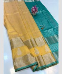 gray and blue colour mangalagiri pattu sarees with All over Buttas design