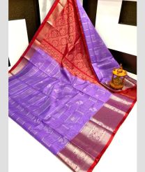 violet and brown colour mangalagiri pattu sarees with Pochampally Border design