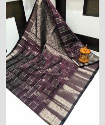 silver and charcoal colour mangalagiri pattu sarees with Pochampally Border design