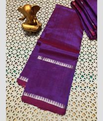 purple colour mangalagiri pattu sarees with Plain design