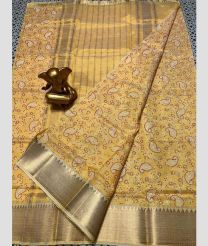 pink colour mangalagiri pattu sarees with All over Printed design