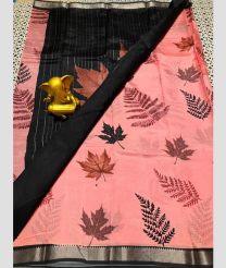 pink colour mangalagiri pattu sarees with All over Printed design