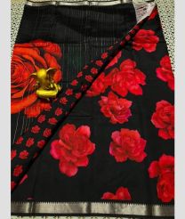 block colour mangalagiri pattu sarees with All over Printed design