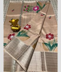 grey colour mangalagiri pattu sarees with Kanchi Border design