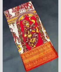 silver and brown colour mangalagiri pattu sarees with Kanchi Border design