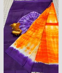 yellow and purple colour mangalagiri pattu sarees with Plain design