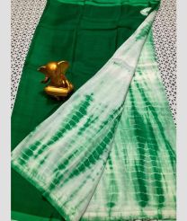 green and light blue colour mangalagiri pattu sarees with Plain design