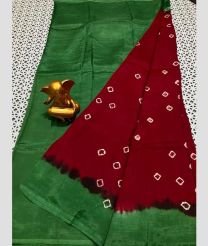 green and maroon red colour mangalagiri pattu sarees with Plain design