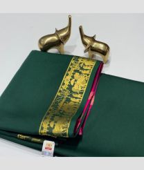 green colour mysore silk sarees with Plain design
